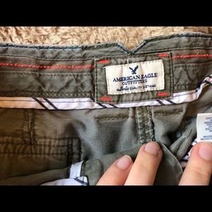 American Eagle Army Green High-Rise Shorts